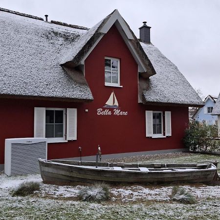 Modernes Reetdach-Ostseeferienhaus Bella Mare, Insel Usedom Mit Sauna, Kamin & Sonnenterrasse Zirchow Dış mekan fotoğraf