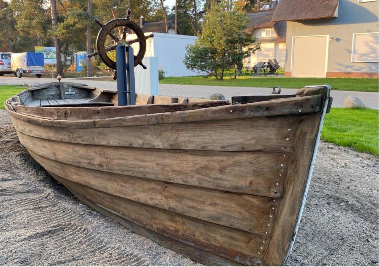 Modernes Reetdach-Ostseeferienhaus Bella Mare, Insel Usedom Mit Sauna, Kamin & Sonnenterrasse Zirchow Dış mekan fotoğraf