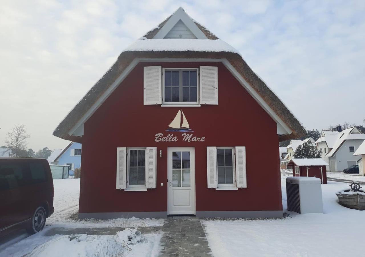 Modernes Reetdach-Ostseeferienhaus Bella Mare, Insel Usedom Mit Sauna, Kamin & Sonnenterrasse Zirchow Dış mekan fotoğraf