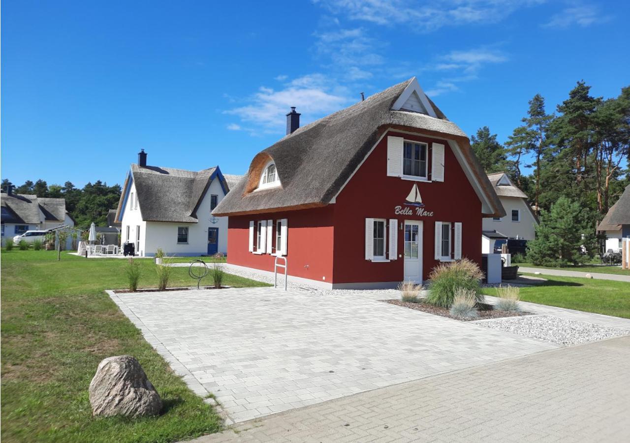 Modernes Reetdach-Ostseeferienhaus Bella Mare, Insel Usedom Mit Sauna, Kamin & Sonnenterrasse Zirchow Dış mekan fotoğraf