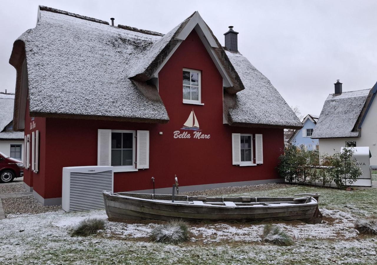 Modernes Reetdach-Ostseeferienhaus Bella Mare, Insel Usedom Mit Sauna, Kamin & Sonnenterrasse Zirchow Dış mekan fotoğraf