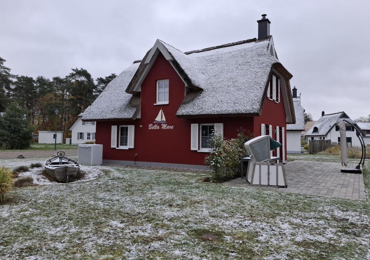 Modernes Reetdach-Ostseeferienhaus Bella Mare, Insel Usedom Mit Sauna, Kamin & Sonnenterrasse Zirchow Dış mekan fotoğraf